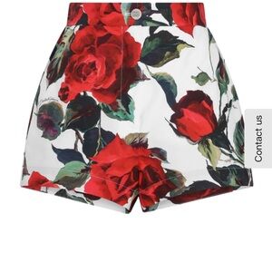 DOLCE & GABBANA rose printed shorts BRAND NEW*